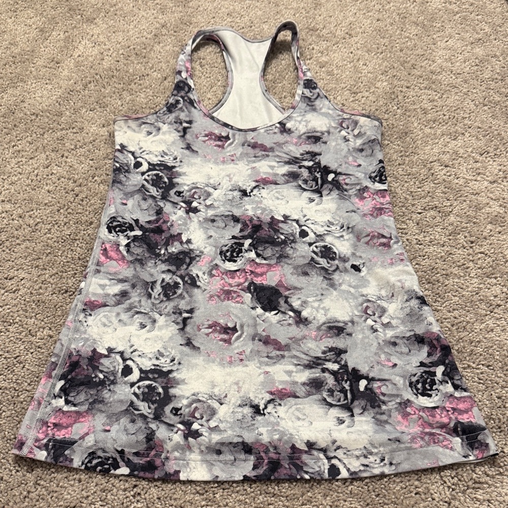 lululemon athletica Floral Long Sleeve Top - Black, Gray, Pink